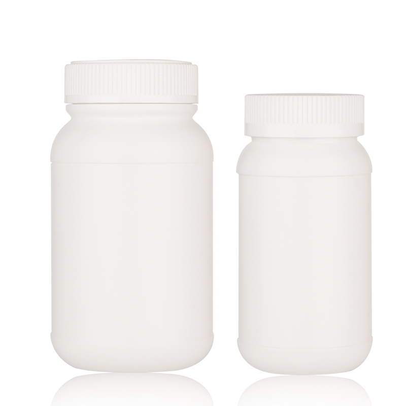 White Refillable PET Canister with Safety Caps