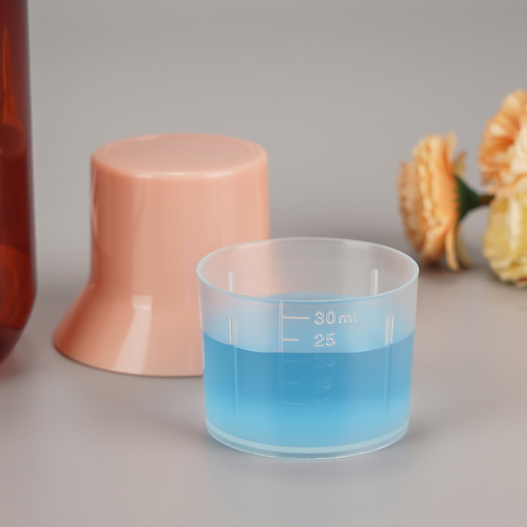  Plastic Liquid Medicine Bottles Container with Measuring Cup