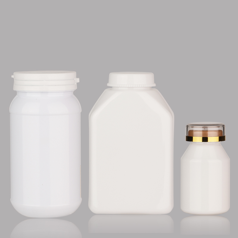 Plastic White Medicine Pill Capsule Bottles Container