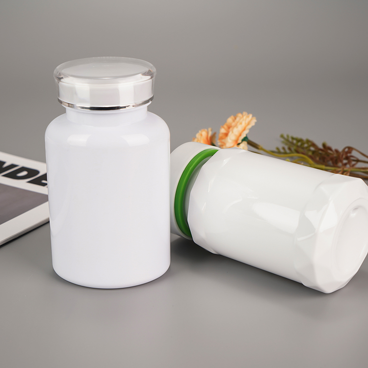 Empty Plastic Pill Bottles Capsule Container with Screw Cap