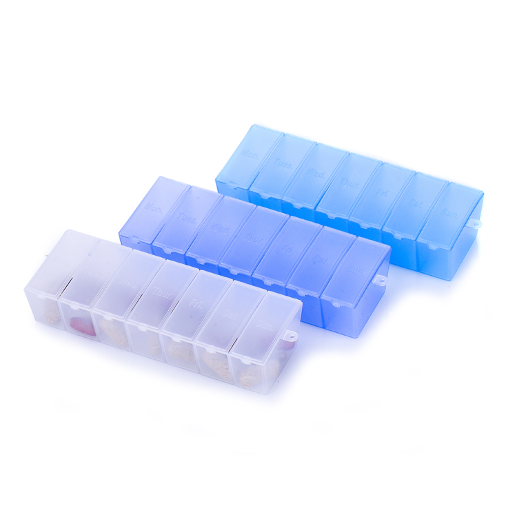 Gensyu Wholesale Custom Weekly Smart Plastic Pill Box 7 Days for Capsule Or Pill