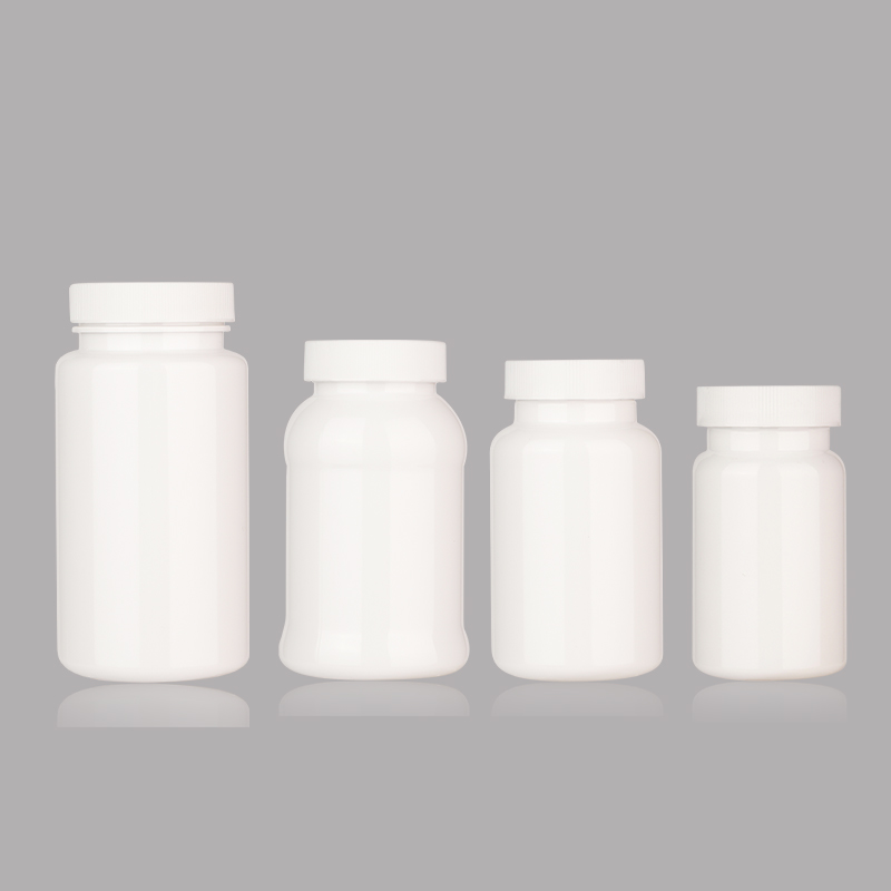 White Empty Vitamins PET Canister